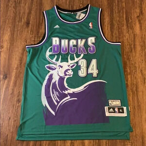 Ray Allen Milwaukee Bucks Adidas HWC NBA Swingman Jersey XL